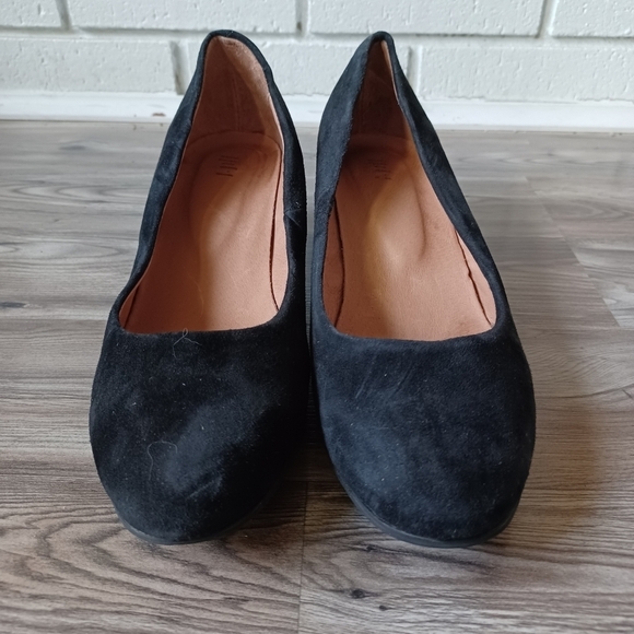 J Jill Block Heel Black Suede Pumps Sz 9 - Picture 2 of 6